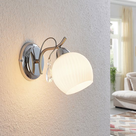 Lindby Feodora vägglampa i kromoptik