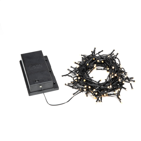 Slinga 120 varmvita LED frost. (Svart)