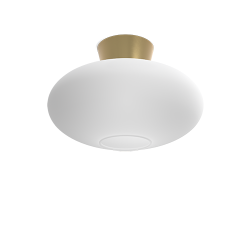 Bullo XL Plafond m. opalglas (Guldfärgad)