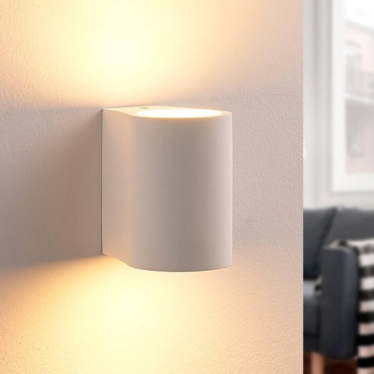 Jannes - LED-vägglampa av gips
