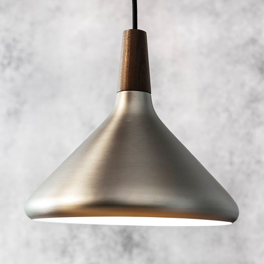 Taklampa Float i borstat stål, 27 cm