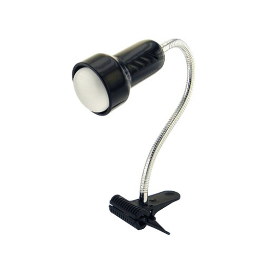 Klämlampa Lolek med lång flexarm, svart