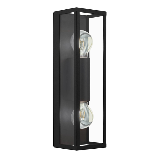Vägglampa till bad Amezola, 2 lampor, svart