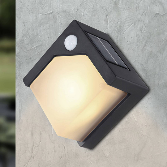 LED-vägglampa solcell 36480 med rörelsesensor