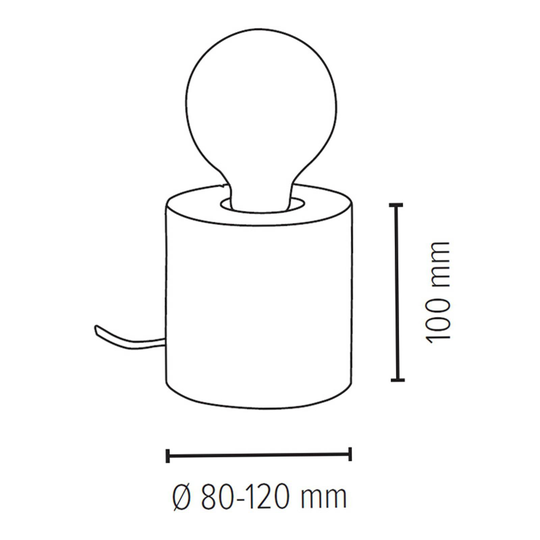 Envolight Terra bordslampa, mörk tall