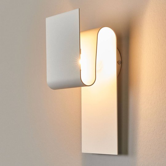 Escale Fold - mattvit LED-vägglampa