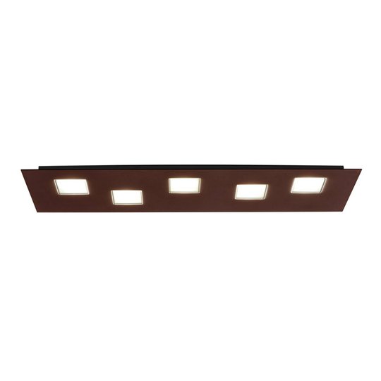 Fabbian Quarter – svart LED-taklampa 5 lampor