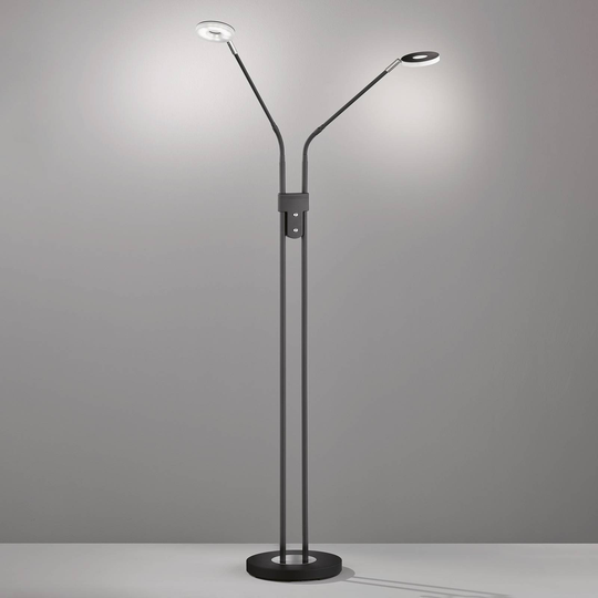 LED-golvlampa Dent, dimbar, CCT, 2 x 6W svart