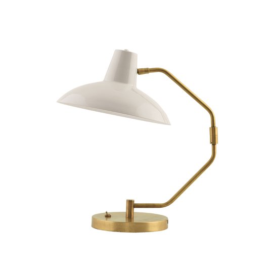 Bordslampa DESK ljusgrå / mässing House Doctor