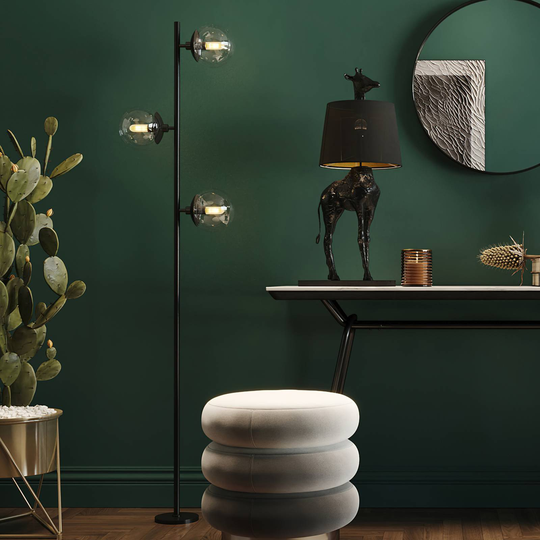 Kare Three Balls golvlampa, svart