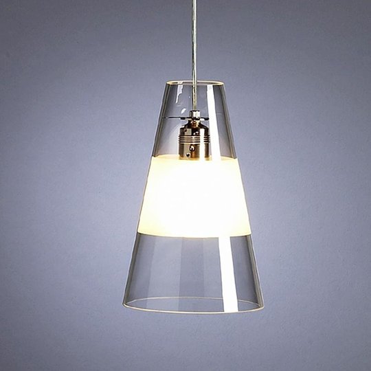 Hänglampa av Schnepel genomskinligt glas matt ring