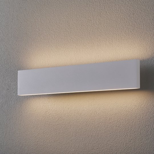 LED-vägglampa Concha 47 cm, vit