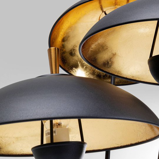 KARE Parachute Tre golvlampa, svart