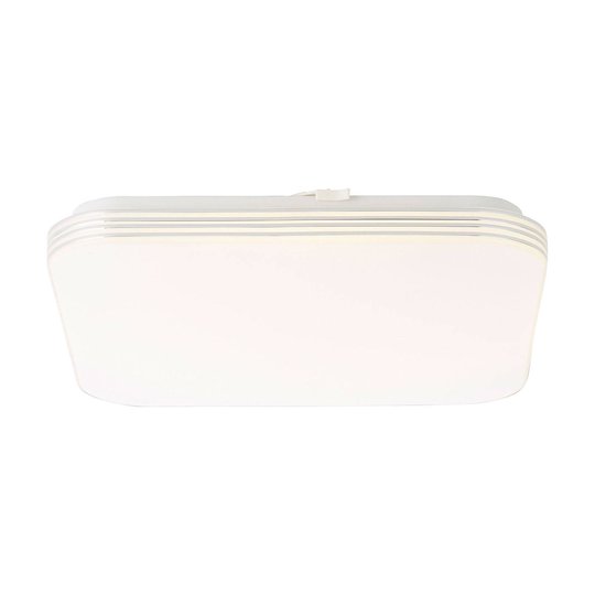 LED-taklampa Ariella vit/krom, 34 x 34 cm