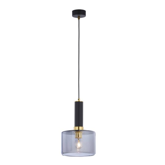 Hänglampa Viva, rök/svart/mässing, 1 lampa