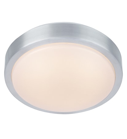 Moon Plafond Aluminium/Vit 22cm