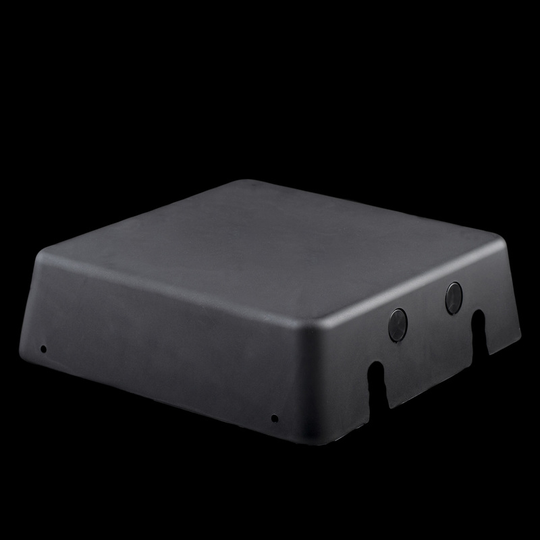 Skyddsbox 230x230x65mm, svart plast