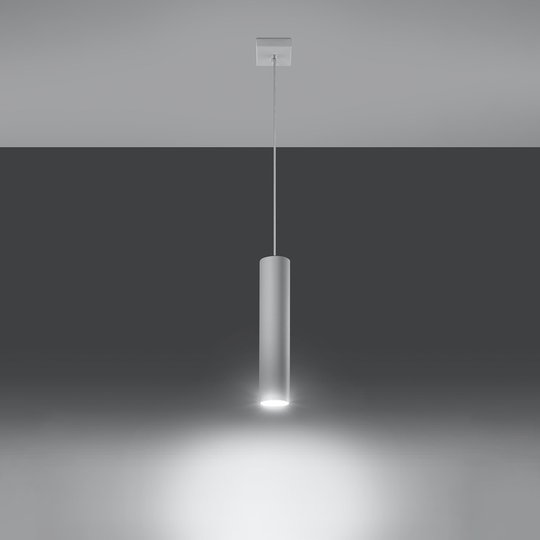 Hänglampa Tube, vit, 1 lampa