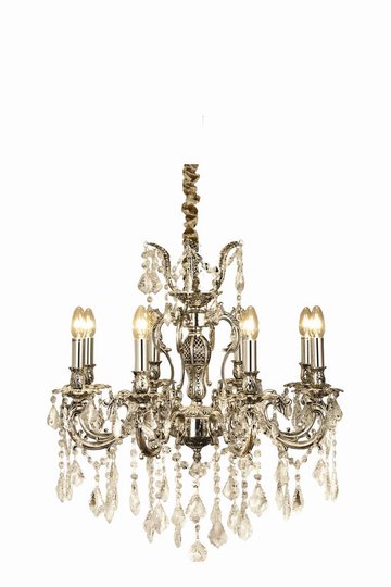 Allington kristallkrona 70cm (Förkromad/blank)
