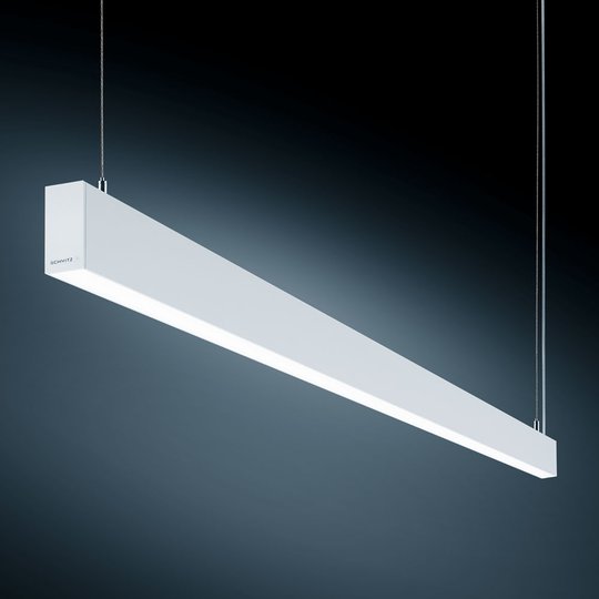 Vit LED-pendellampa S55 för bildskärmsarbete