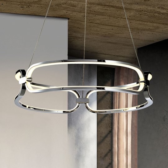 LED-hänglampa Colette, 3 lampor, krom