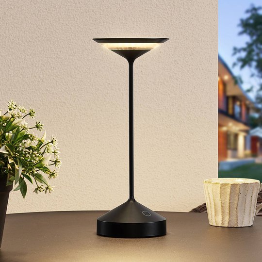 Lucande Raminum LED-bordslampa för utomhus, svart