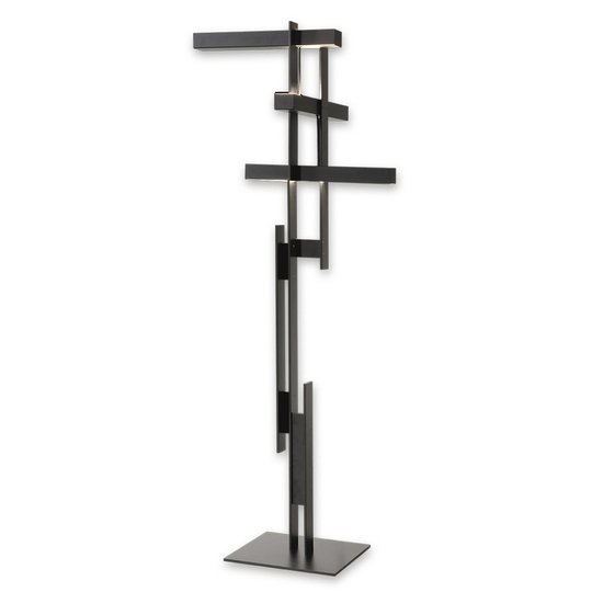 Oluce Lase - LED-golvlampa i matt svart
