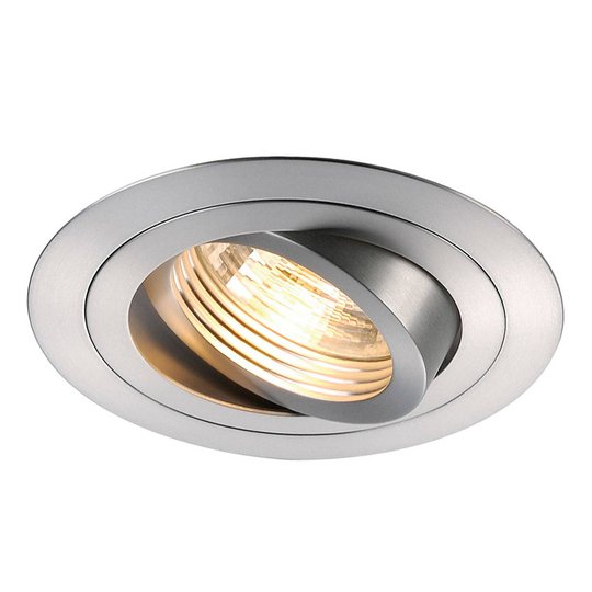 SLV New Tria 1 inbyggnadsspot QPAR51 rund alu.