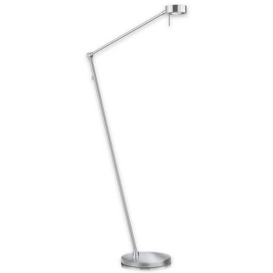 Förnicklad LED-golvlampa Elegance med tre leder
