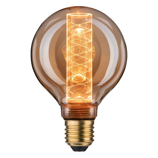 LED-globlampa E27 4W G95 Inner Glow spiralmönster