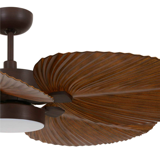 Takfläkt Bali med LED-lampa, brons