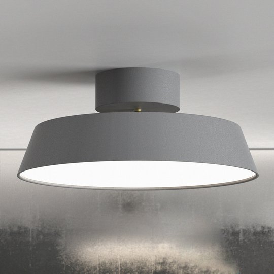 LED-taklampa Alba, svängbar, grå, dimbar