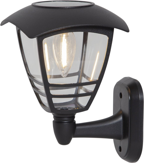 Felix solcell vägglampa (Svart)