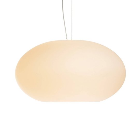 Puristisk hänglampa AIH, 28 cm, matt creme