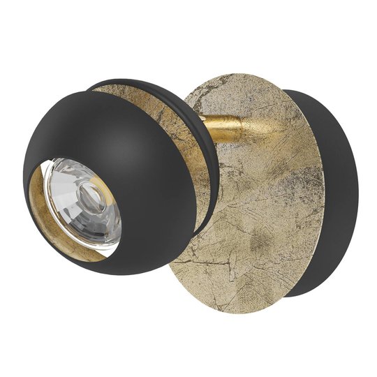 Stilfull LED-vägglampa Nocito i svart-guld