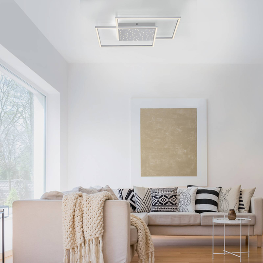 Paul Neuhaus Yuki LED-taklampa, kantig form