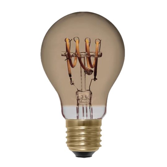 SEGULA LED-lampa Curved E27 4W guld