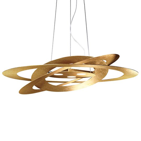 LED-hänglampa Afelio bladguld