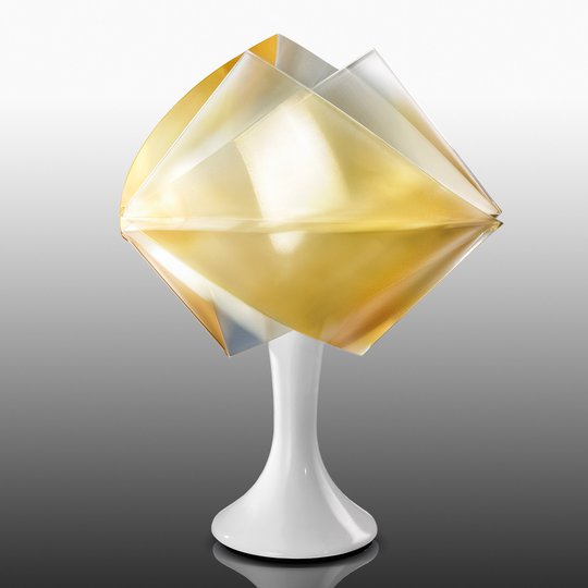 Guldfärgad bordslampa Gemmy Prisma