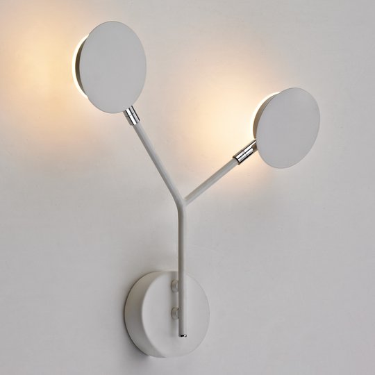 LED-vägglampa Belize, 2 lampor, vit