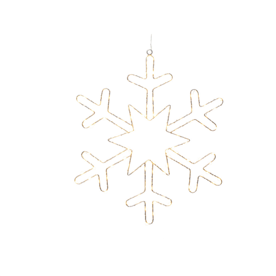 Metallsnöflinga silver 100 LED (Silver)