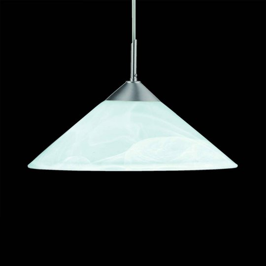 Marmorerad taklampa Saturn, 40 cm, nickel matt
