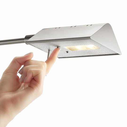 Danuta justerbar LED-golvlampa, matt nickel