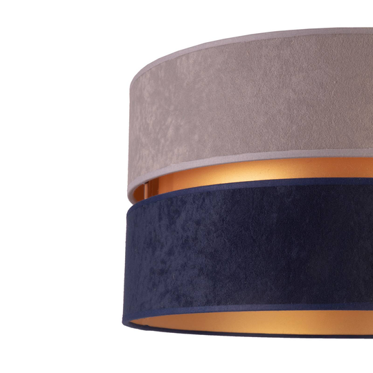 Bordslampa Duo, marinblå/grå/guld, höjd 30 cm
