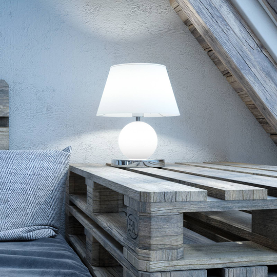 LED-bordslampa Luton, 2 lampor kula och skärm