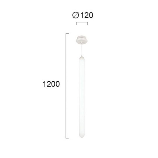 LED-hänglampa Calypso av glas, vit