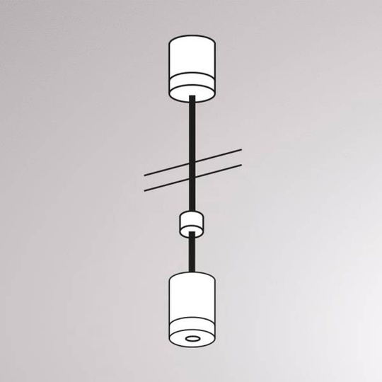 Upphängningssystem för Volare skena, 100 cm, vit
