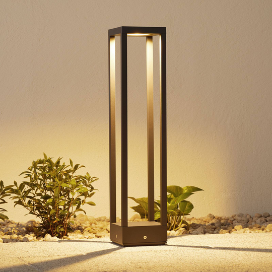 LED-väglampa Carlota, mörkgrå, 65 cm