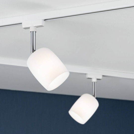 Paulmann URail Blossom spot vit, glas satin