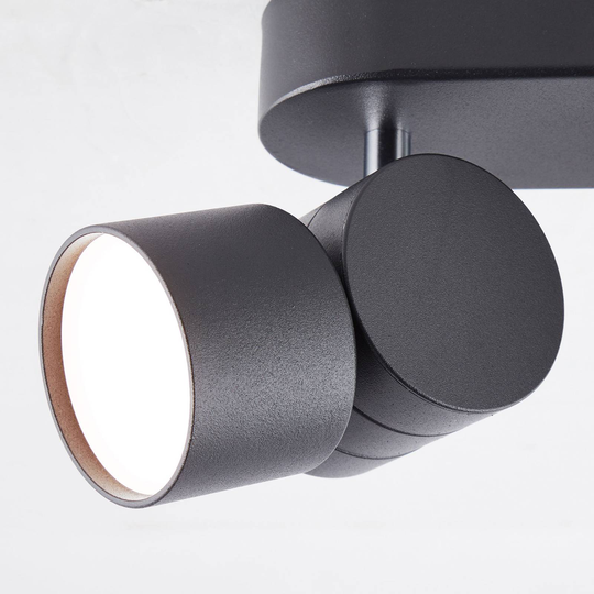 AEG Twine LED-takspotlight, svart, 2 lampor